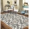 World Rug Gallery Cozy Moroccan Trellis Indoor Shag Area Rug 3'3'' x 5' Gray 2525GRAY3X5 - alternate 2